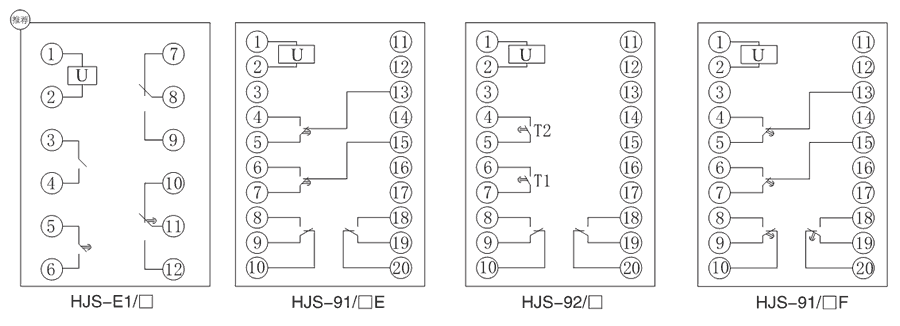 HJS-92/2內(nèi)部接線(xiàn)圖