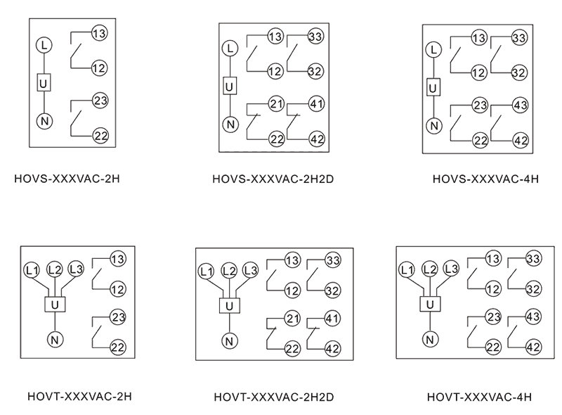 HOVT-100VAC-2H2D內部接線圖