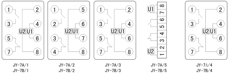 JY-7B/4內部接線圖