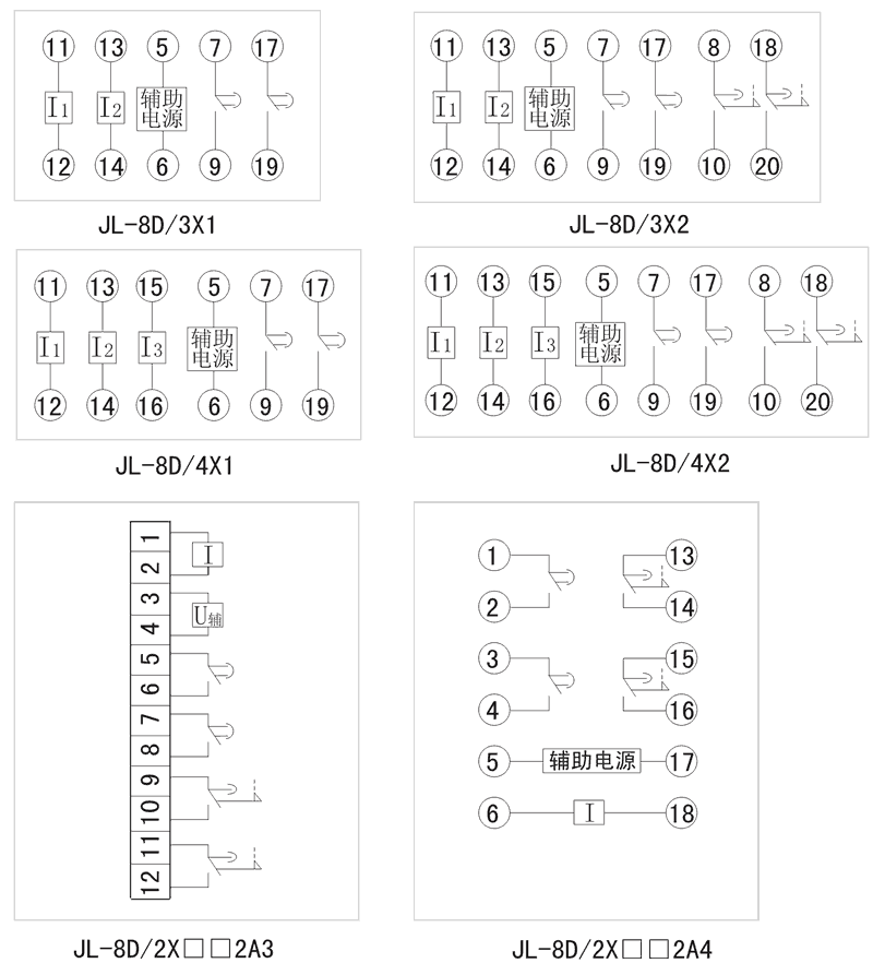 JL-8D/4X2內部接線圖